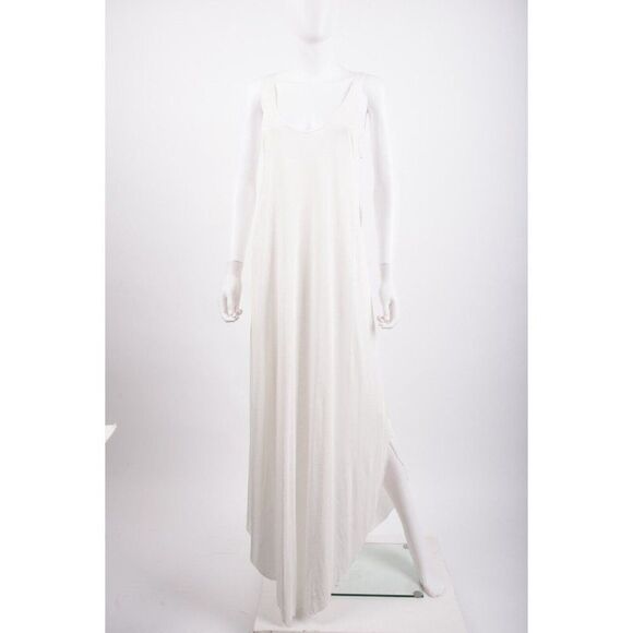 Ioanna Kourbela Tanktop No waist Maxi Dress Size L White Viscose NWT - Picture 1 of 6